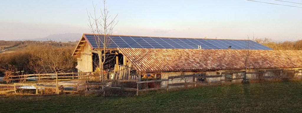 Installation photovoltaïque aux Amanins